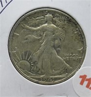 1941-S Walking Liberty Silver Half Dollar.