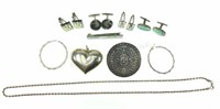 Sterling & Silver Jewelry, Cufflinks, Earrings