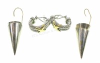 18k Gold & Sterling Silver Rachel Thieves Earrings