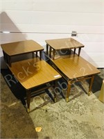 pair of arborite step end tables
