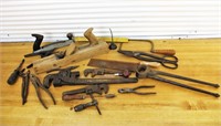 Large lot of antique tools