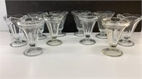 10 Clear Footed Parfait /Sundae  Glasses