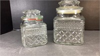 2 pc. Anchor  Hocking  Wexford  Canisters