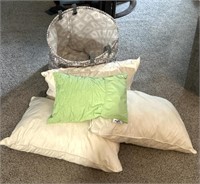 laundry hamper/pillows/my pillow