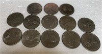 13-Canadian dollar coins  various years