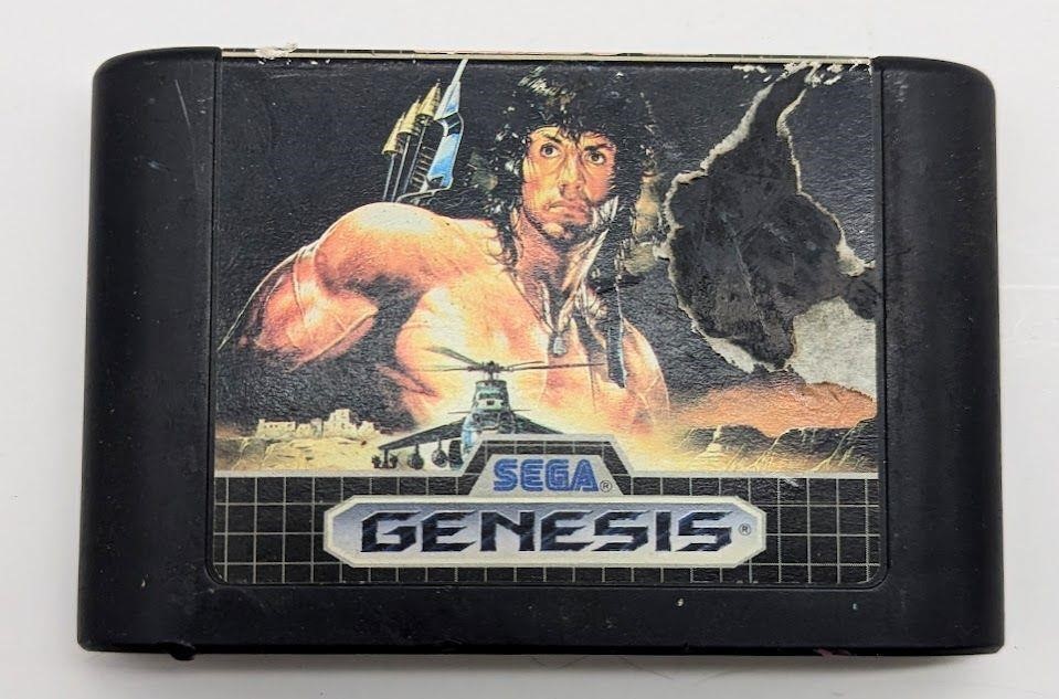 Sega Genesis Rambo Video Game Cartridge