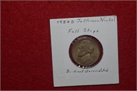1950-D Jefferson Nickel - Full Steps