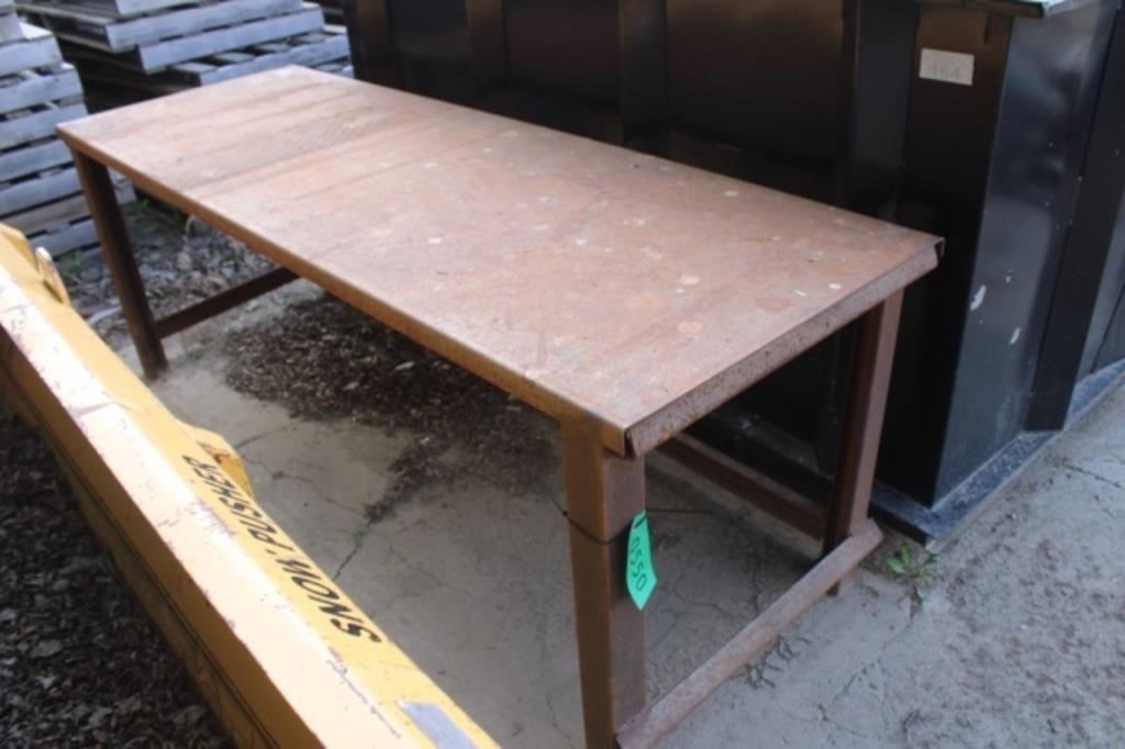 7.5'x31"x32" Metal Work Table