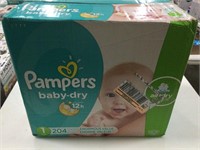 Pampers Baby-Dry Size 1 204 Ct