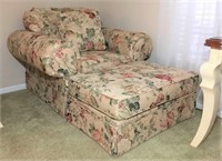 Large Floral Upholstered Arm Chair
