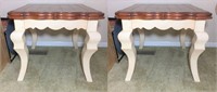Pair of  Painted Wood End Tables