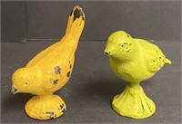 Cast Iron Painted Finch Paperweights , 4in
