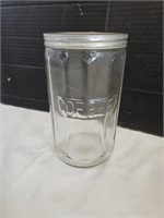 7" h Vintage Glass Coffee Sellers Jar? Unmarked
