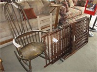 (4) Vintage Chairs, Baby Crib