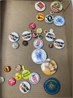 Vintage pins  including freemasonry & Delta Queen