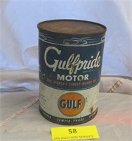 One Quart Gulfpride Motor Oil Can
