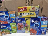 LARGE Lot of Ziploc Bags, Food Storage & More