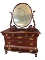 FLINT & HORNER CORNUCOPIA MAHOGANY DRESSER