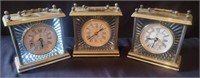 Paul Sebastian Crystal & Brass Carriage Clocks