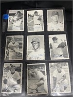 SHEET OF 9 1969 TOPPS DECKLE EDGE STAR CARDS