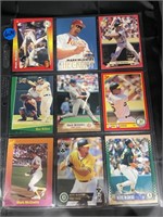 SHEET OF 9 MARK MCGWIRE CARDS