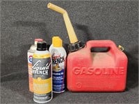 1 Gallon Gas Can, Liquid Wrench, PB Blaster