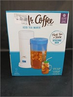 Mr. Coffee Iced Tea Maker Blue Lid Clear Pitcher