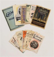 Early Edison & Other Record Catalogs - 15 Pieces