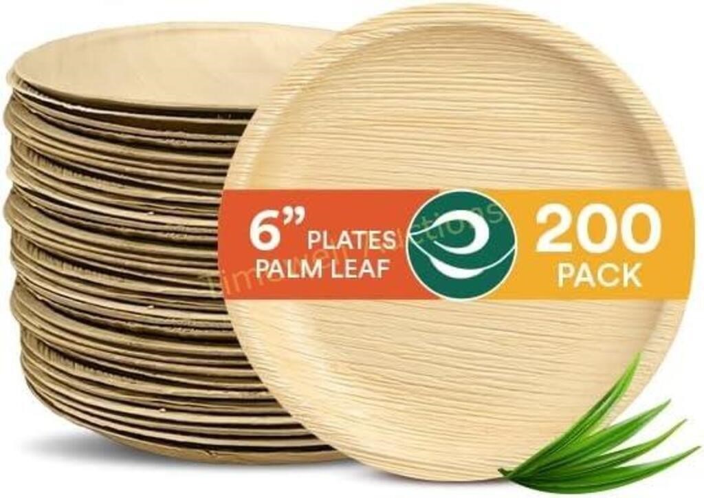 200 Count 6' Palm Leaf Plates  Round