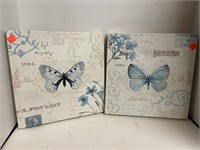 2 ct. - Decorative Butterfly Canvases