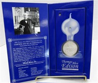 2004 Edison Uncirculated 1oz .90% Silver Dollar