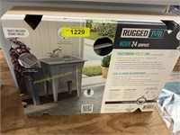 Rugged Nova 24 graphite freestanding utility sink