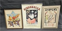 Vintage group of needlepoint artwork and a