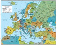 Europe Wall Map GeoPolitical Edition by Swiftmaps