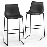 NicBex Retro Bar Stools Crazy-Horse Leather with