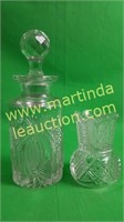 Clear Glass Toothpick Holder, Perfume Bottle