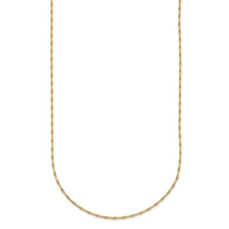 14K Gold 1.2mm Fancy Link Necklaces