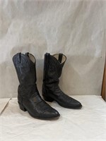 Mens Dan Post Gray Leather Boots Size 11 D