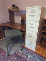 HON 4 Drawer Filing Cabinet and AV Cart