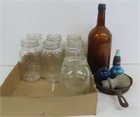 Bottles, Jars & Skillet
