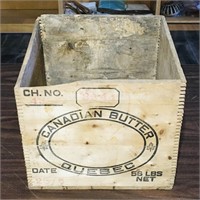Canadian Butter Quebec Wooden Crate (Vintage)