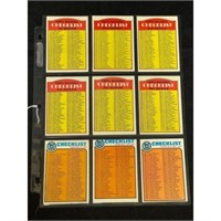 (11) 1972-73 Topps Baseball Checklists Unchecked