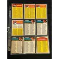 (18) 1970-1974 Unchecked Baseball Checklists