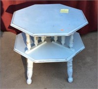 Vintage Painted Maple Shabby Chic Octagon Table