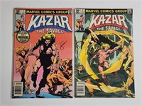 VINTAGE MARVEL KAZAR THE SAVAGE COMIC BOOK 1 & 2