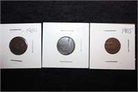 8 Indian head pennies 1-1902 1-1903 2-1904 1-1905