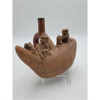 A Very Fine Pre Colombian Pottery Figural Vessel