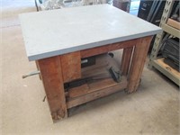 table saw, folds down into table