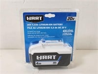NEW Hart: 20V 4.0Ah Lithium-Ion Battery