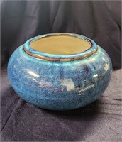 Handmade baby blue glaze pottery bowl